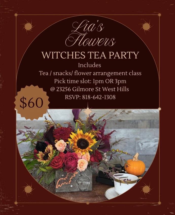 Witches Tea Party & Flower Arrangement Class