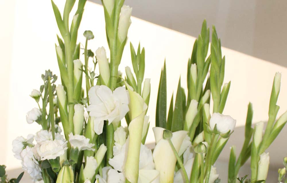 Deepest Sympathy Flower Arrangement | White Roses & Calla Lilies by Lia ...