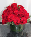 Lush and Low Two Dozen Red Roses - Lia's Floral Designs